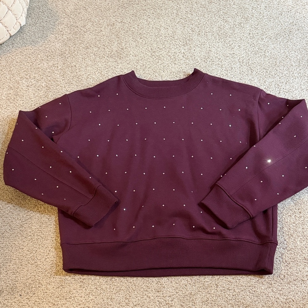 A New Day Rhinestone Fleece Sweater Small